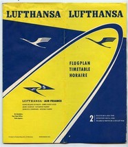 LUFTHANSA System Timetable July 6, 1958 German Airline Flugplan - $25.74