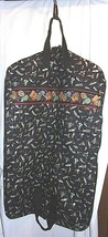 Fishing LURES VERA BRADLEY Garment Bag BLACK Retired Travel Rare Zipper ... - $92.62