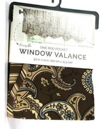 1 Count Ellery Holdings Reversible Rod Pocket Window Valance Drexel Choc... - $20.99