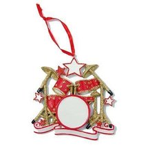 Red and Gold Drumset Ornament - £8.55 GBP