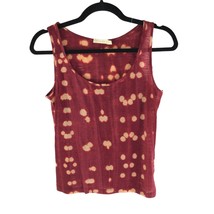 Chaiken Womens Tank Top Wool Geometric Dots Red Burgundy M - $19.24
