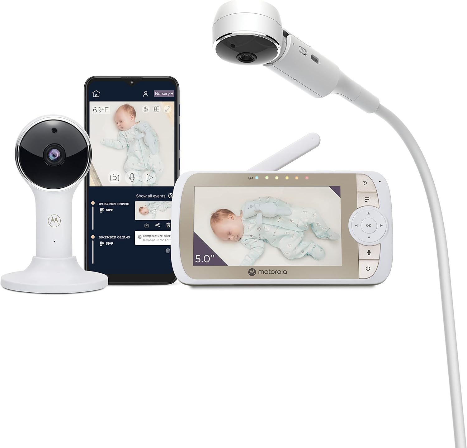 Primary image for Motorola Nursery VM65X Connect - Crib Mount Video Baby Monitor - 5 Inch 1080p