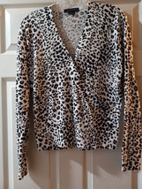 Sanctuary Leopard Animal Print Women Long Sleeve Shirt Size Small - £12.54 GBP