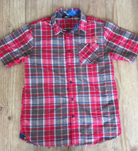 The North Face Red Plaid Seersucker Short Sleeve Shirt Nylon Polyester M... - £33.57 GBP