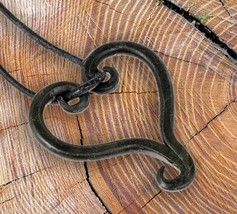 Hand-Forged Heart Pendant – Rustic Symbol of Lasting Love - $19.99