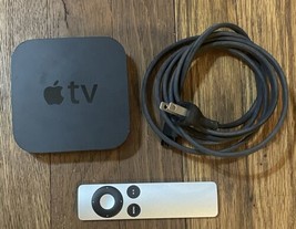 Apple TV HD Media Streamer A1469 3rd Gen w/ Original Silver Remote - £21.67 GBP