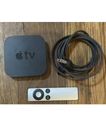 Apple TV HD Media Streamer A1469 3rd Gen w/ Original Silver Remote - £21.73 GBP
