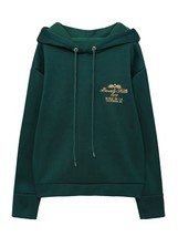 MOYATIIY Women Fashion Sweatshirts Green Embroidery Fleece Pullovers Sweatshirts - £90.95 GBP