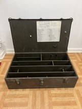 Vintage Military Carpenter Chest US tool kit coffee table box wwii crate army OD - £98.29 GBP