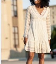 Free People Gentle Dreamer Dress XS Antique White Boho Peasant Cottage Casual - £23.76 GBP