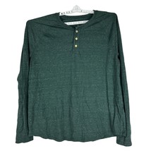 Goodfellow &amp; Co Men&#39;s Henley Long Sleeved Shirt Size XL Green - $14.00