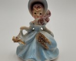Josef Originals Figurine KANDY Blue Dress and Bonnet - Pink Ribbon- with... - $59.39