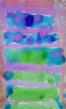 Original Abstract Watercolor Painting &quot;Dazzling Stars&quot; by 6 Year Old Artist Mila - £6.37 GBP