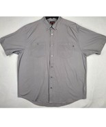 Wolverine Shirt Men XL Button Up Solid Gray Short Sleeve Heavy Work Casual - $283.09 MXN