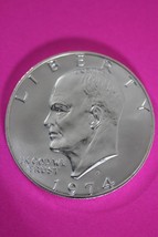 Gem BU 1974 S Ike Eisenhower 40% Silver Dollar You Get Same Coin In Pics... - $19.99