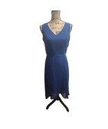 DKNY Royal Blue Sleeveless Cocktail Dress with Sheer Hem Detail - $75.23