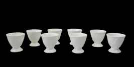 Wedgewood Countryware Bone China Cabbage Leaf Pedestal Egg Cups Set of 8 - $131.63