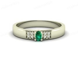 Marquise Emerald And CZ Diamond Stone Handmade 925 Sterling Silver Women... - $1,062.02 MXN