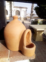  Rustic original, bird water feeder hand made in Spain Europe - $85.00
