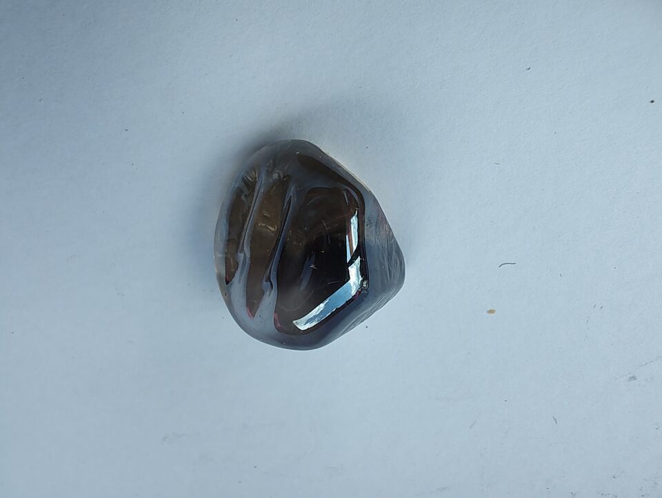 1Pc Tumbled Andara crystal clear grey Tone Cabochon 5th Dimension chakra reiki
