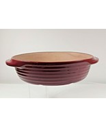 Pampered Chef Family Heritage 8 1/2"D Cranberry Round Baking Dish USA - $29.69
