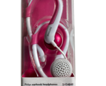 PHILIPS SHS4848 3.5mm Earbud Adjustable Earhook Earphone,White and Pink - $12.86