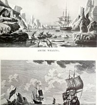 Dutch Whalers In Arctic Seas 1926 Nautical Antique Print Whale Hunting D... - $19.99