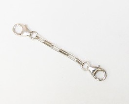Solid Sterling Silver Box Extender /Safety Chain Necklace Bracelet Lobster #5 - £8.38 GBP