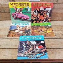 SET OF 5 VINTAGE GREMLINS READ ALONG BOOKS NO RECORDS! BOOKS ONLY - £14.99 GBP