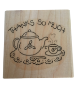 Stampin Up Stamp Thanks So Much Tea Party Set Teapot Thank You Card Sent... - £4.00 GBP