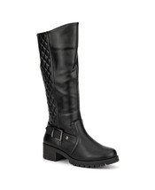 Olivia Miller Womens Angel Side Buckle Riding Boots Size 6.5 M Color Black - £85.91 GBP