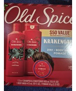 Old Spice Krakengard 3 Pc Gift Set 2IN1 Shampoo Conditioner Body Wash Po... - $22.00