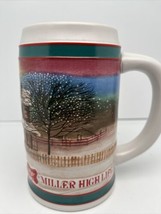 Miller High Life &quot;To The Best Holiday Traditions&quot; Christmas Beer Stein Vtg 3D - £10.59 GBP