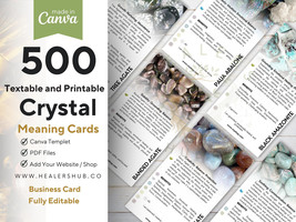 Crystal Cards : editable , Textable and Printable Meaning Card for Perso... - $35.00
