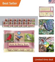 12 Pack of Easy-Open Nuts &amp; Berry Suet Cakes for Mess-Free Wild Bird Fee... - $48.00