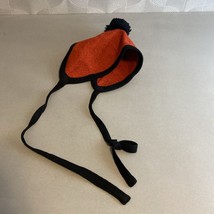 Adorable Vintage Children’s Hat Tie Under Chin Pom Pom Red/orange - £6.09 GBP