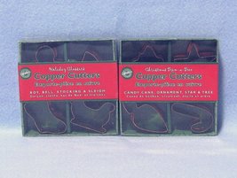 Wilton Copper Cutters 2 Sets of 4 Minis Christmas NIB 2308-3010 &amp; 2308-3050 - $9.99