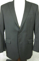 CURRENT Brooks Brothers Gray Striped Madison Fit Italian Wool Suit 41L 35x30 - £134.71 GBP