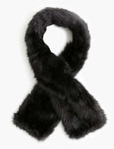 Jones New York Black Luxurious Plush Faux Fur Scarf - £18.15 GBP