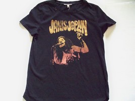 Maurices Girls T Shirt Xs Janis Joplin Short Sleeve Black W Gold Letters,Picture - £6.19 GBP