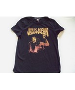 MAURICES GIRLS T SHIRT XS JANIS JOPLIN SHORT SLEEVE BLACK W GOLD LETTERS,PICTURE - $7.92