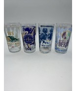 Kentucky Derby glasses Set Of 4 2019, 2020, 2021 &amp; 2022 5.5” Tall - $21.77