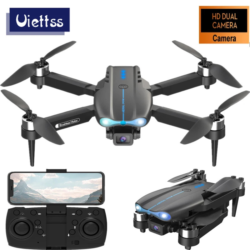 Professional E99 MAX Brushless Motor Drone With Dual HD Camera WIFI FPV ... - $30.00