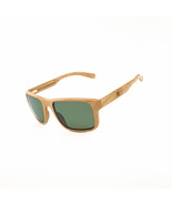 Curved wooden sunglasses with green polarized lenses, stylish classic de... - $159.90