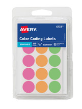 Avery Color Coding Labels, 3/4” Diameter, 315 Count, Neon Circle, Avery ... - £2.89 GBP