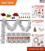 Artificial 4 Pack Tinsel Garland 200FT - Indoor &amp; Outdoor Christmas Deco... - $45.00