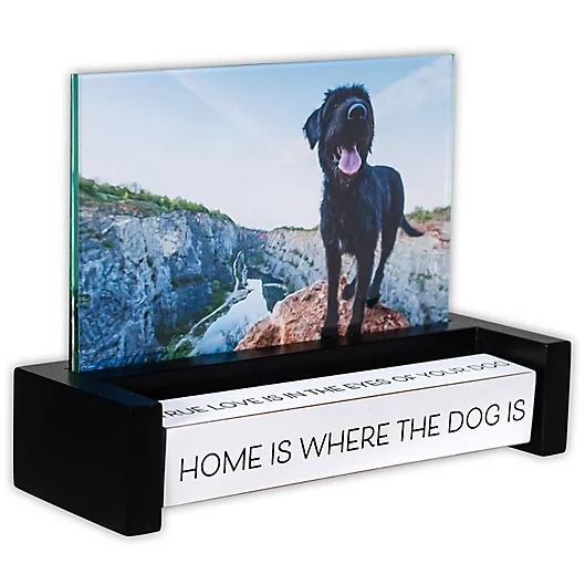NEW Malden Puppy Dog Love Spin Quote Decorative 4 x 6 inch Photo Frame black  - £10.18 GBP