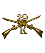 SPANAM, U.S. ARMY, 29th INFANTRY REGIMENT, K COMPANY, ENLISTED CAP DEVICE - €25,96 EUR