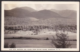 Randolph, New Hampshire RPPC 1938 Mt. Madison &amp; Adams from Ravine House - £9.59 GBP