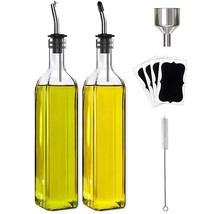 Oil Dispenser Oil Bottle For Kitchen, 2 Pcs Glass Olive Oil Dispenser And Vinega - £15.12 GBP
